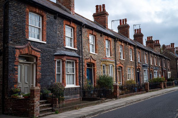 A row of terraced houses that might belong to a landlord who needs to gain possession and wants to apply under Section 42 to use a High Court Enforcement Officer